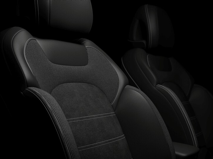 Tapicerka skórzano-materiałowa DINAMICA Basalt Black