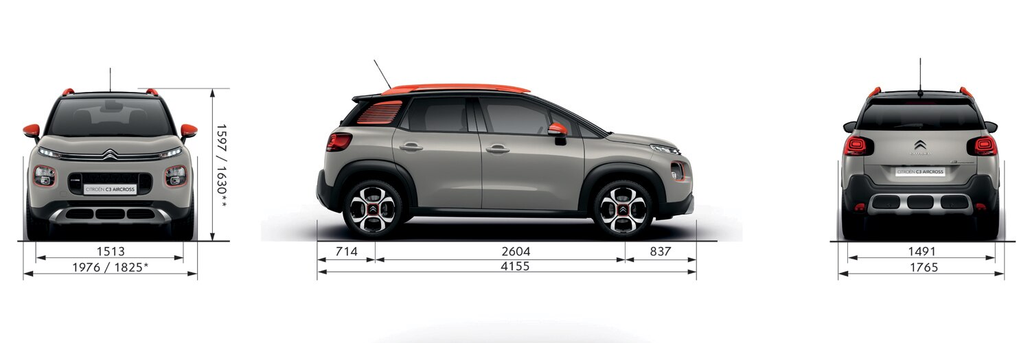 Caract ristiques Techniques Dimensions C3 Aircross Citro n France